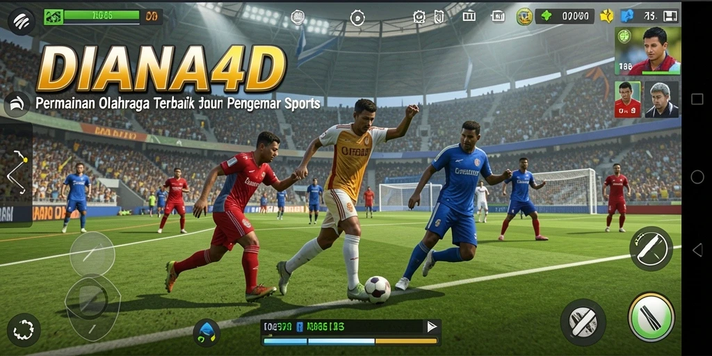 Screenshot utama DIANA4D menampilkan pengalaman gameplay olahraga yang seru.
