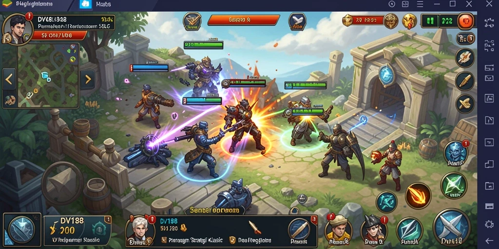 Screenshot gameplay dari DV188 menampilkan aksi strategi yang mendebarkan.