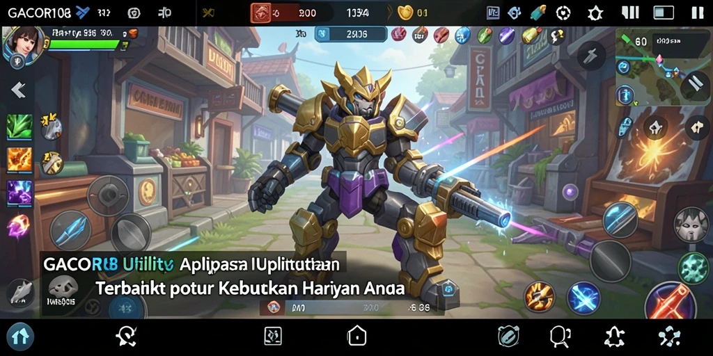 Tampilan aplikasi GACOR108 dengan fitur Utility yang menarik.