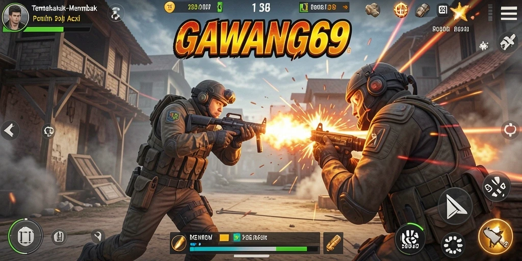 Tampilan gameplay GAWANG69 yang mendebarkan dan penuh aksi.