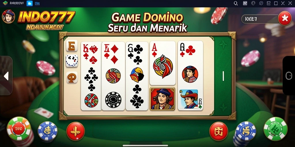 Gameplay domino seru di INDO777 dengan tampilan menarik.