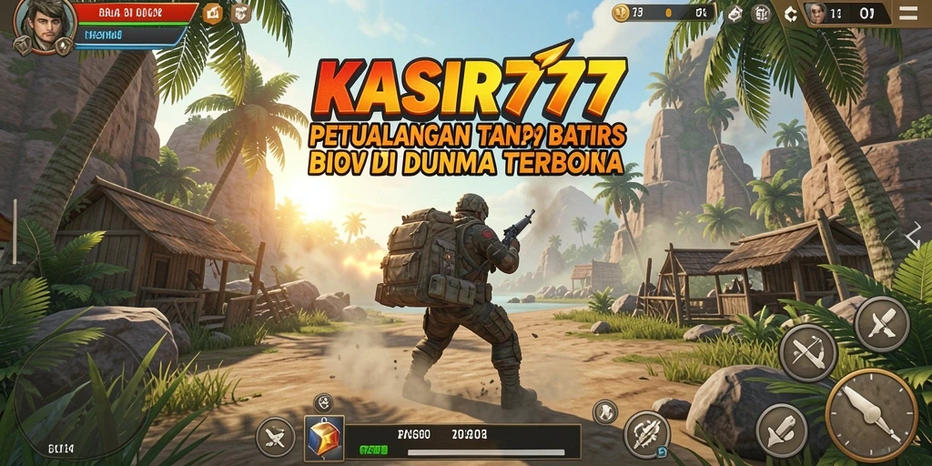 Tangkapan layar menampilkan gameplay KASIR777 yang penuh aksi di dunia terbuka.