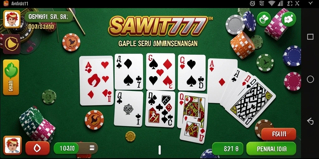 Screenshot gameplay SAWIT777 yang menarik saat bermain Gaple.